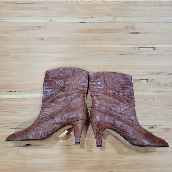 Vintage Ferraro Lizard Leather Boots - Picture 7 of 8